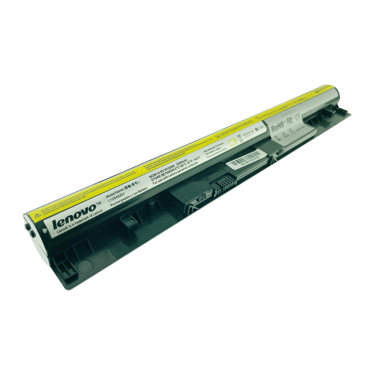 Аккумулятор для ноутбука Lenovo S400 (L12S4Z01)/ 14,4 В (совместим с 14,8 В)/ 2200 мАч, черный — изображение 2