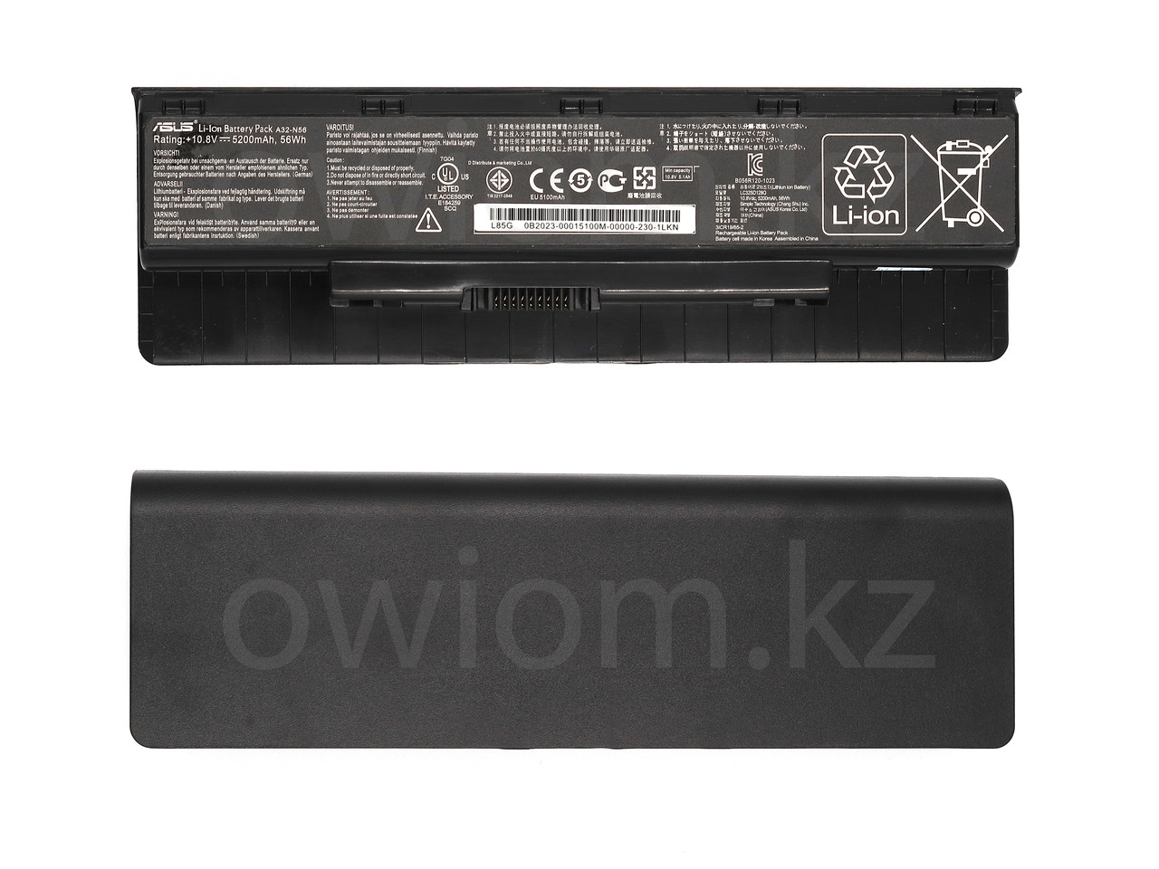 Аккумулятор для ноутбука Asus N46 / N56 / N76 (A32-N56) 10.8 В / 4400 мАч, черный — изображение 2