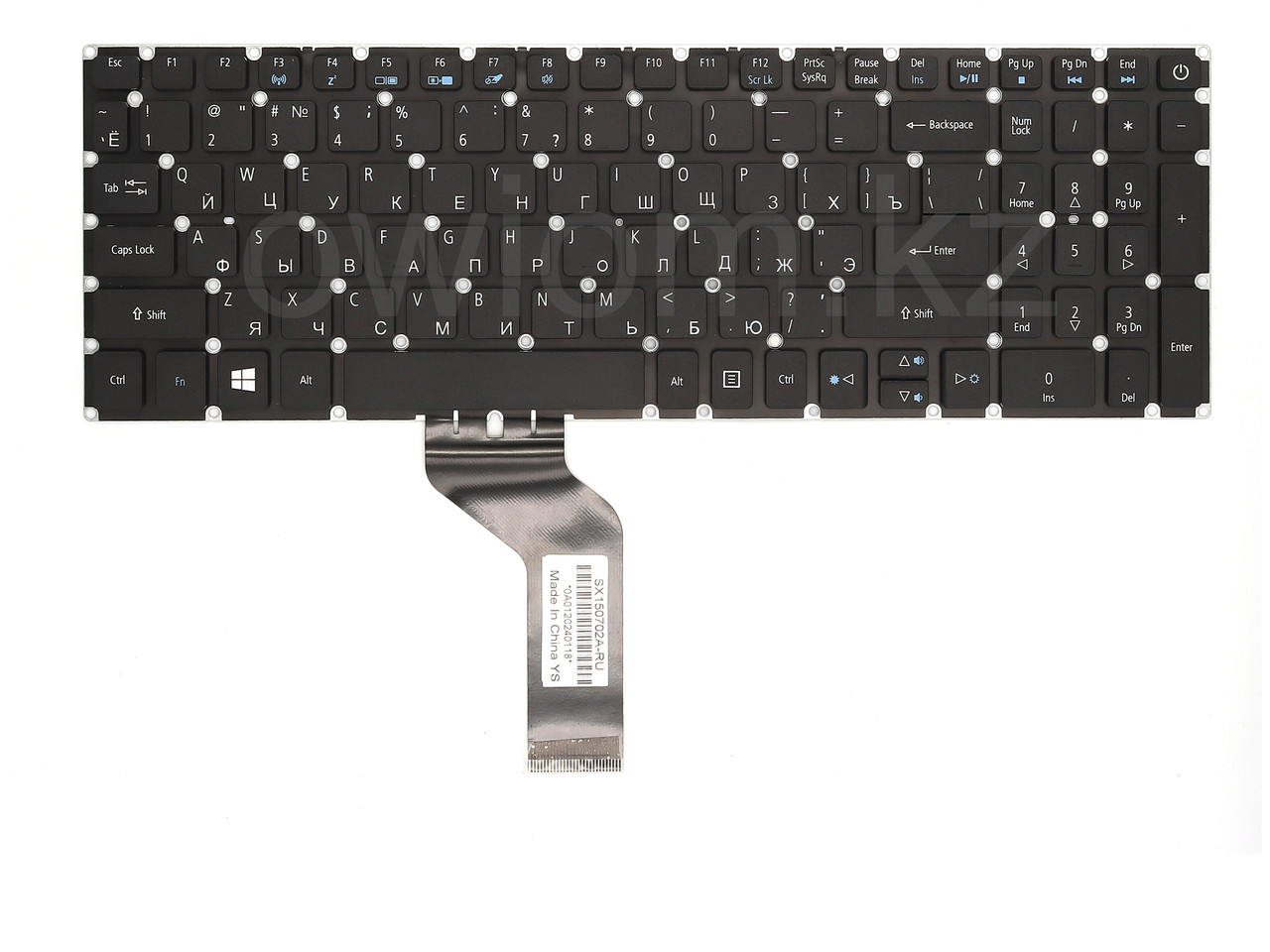 Клавиатура для ноутбука Acer Aspire E5-573, RU, без рамки, черная